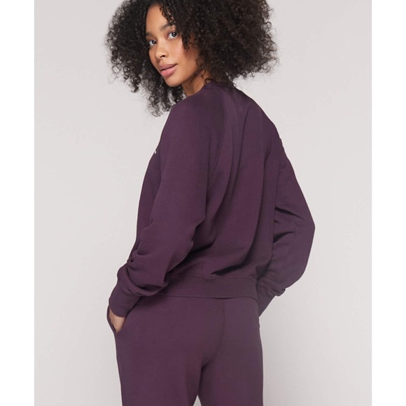 Spiritual Gangster Purple blackberry Bridget Raglan Pull over Sweatchirt - Picture 2 of 5